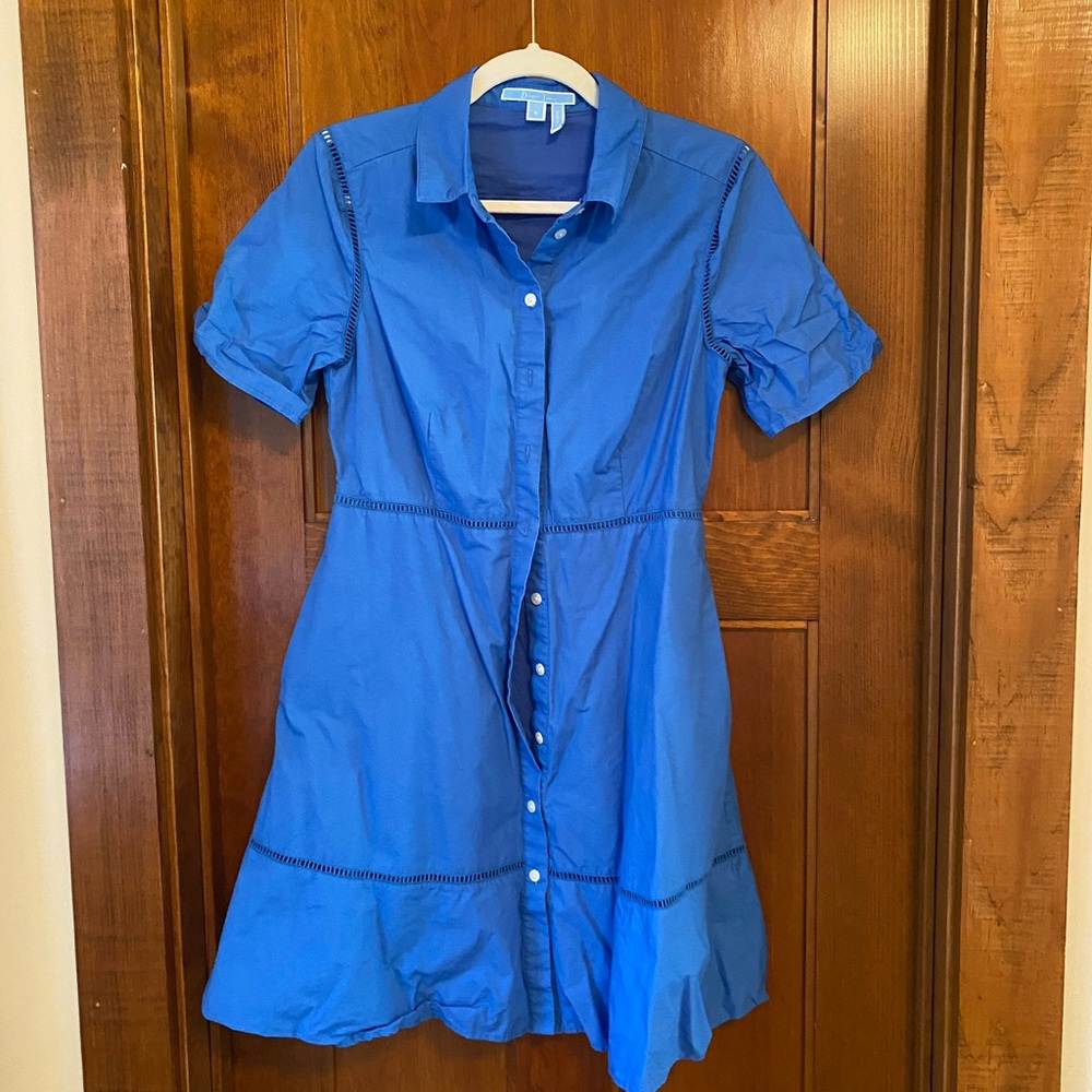 Draper James Blue Button-Up Women's Dress